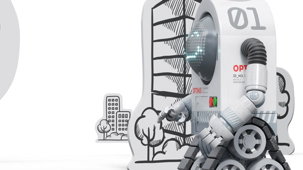 3D Charakter: Roboter driving | Modelling, Texturierung, Rigging, Morpherstellung, Beleuchtung & Rendering