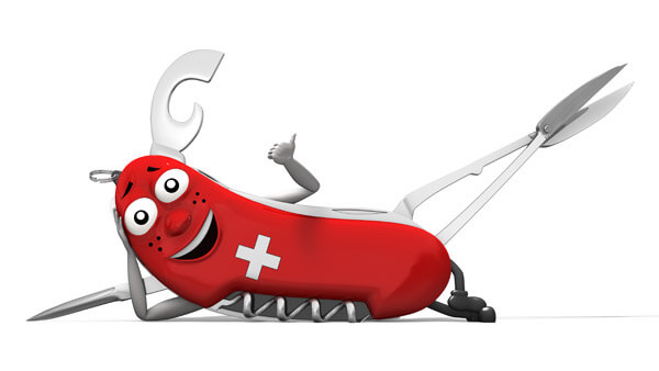 3D Charakter: Schweizer Taschenmesser | Modelling, Texturierung, Rigging, Morpherstellung, Beleuchtung & Rendering