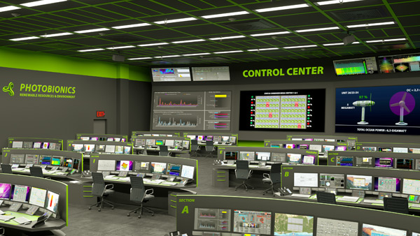 Infografik: Control-Room | Modelling, Texturierung, Beleuchtung & Rendering