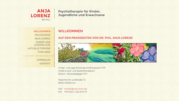Anja Lorenz - Heilpraktikerin | CMS Joomla | Template- & CMS-Programmierung | Webaktualisierung | Betreuung & Administration
